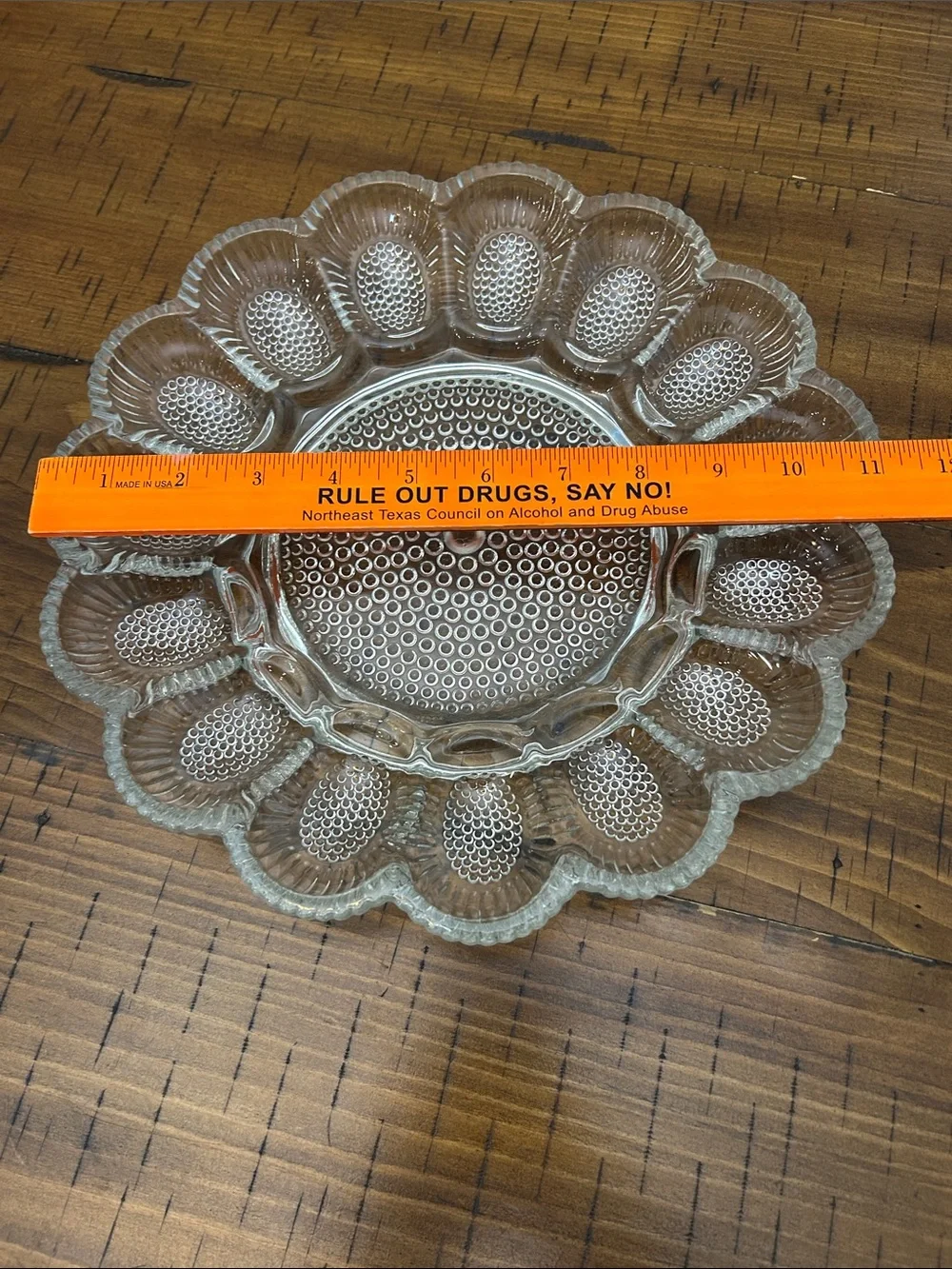 Indiana glass hobnail deviled egg tray.